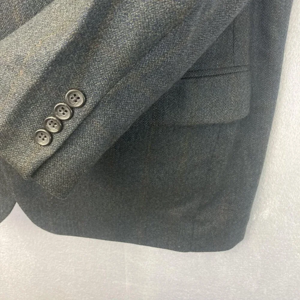 Peerless Man‎ 100% Lambswool Blazer Sport Coat Mens 42R Gray Plaid Jacket Canada